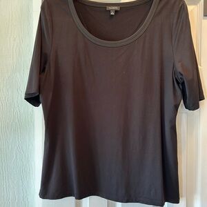 Talbots Classic Black Short Sleeve Top